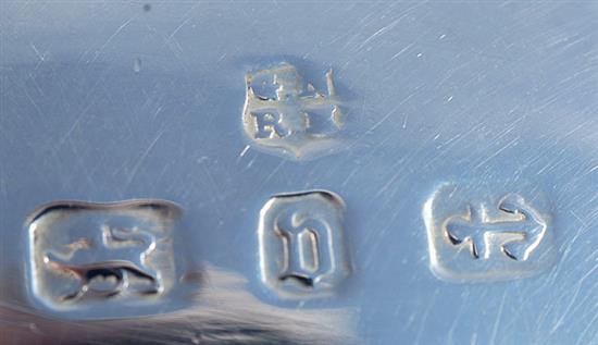 A pair of Victorian silver navette sweetmeat dishes,